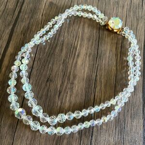 Clear Sparkle Beaded Necklace